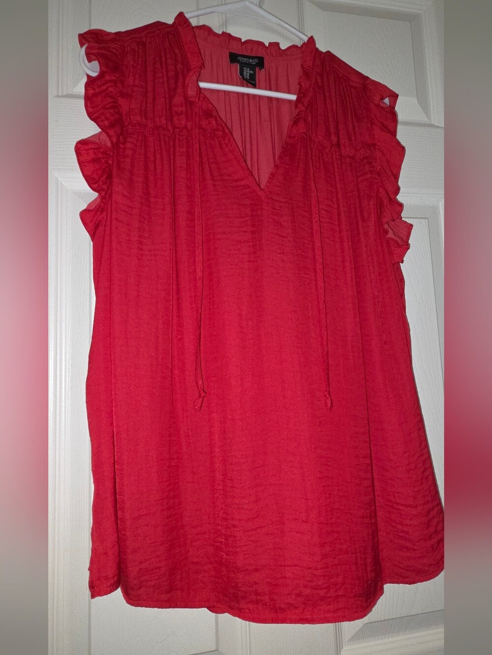 Apt. 9 Scarlet Ruffle Sleeve Blouse